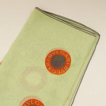 Bvlgari Yellow Green Printed Silk Scarf