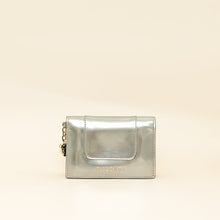 Bvlgari Metallic Grey Serpenti Forever Folded Card Holder