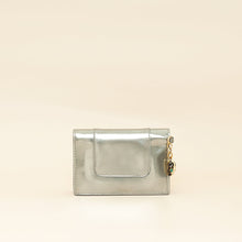 Bvlgari Metallic Grey Serpenti Forever Folded Card Holder