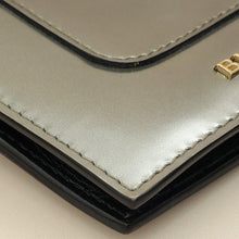 Bvlgari Metallic Grey Serpenti Forever Folded Card Holder