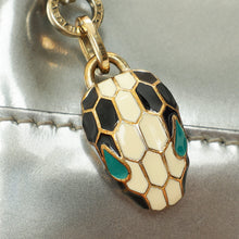 Bvlgari Metallic Grey Serpenti Forever Folded Card Holder