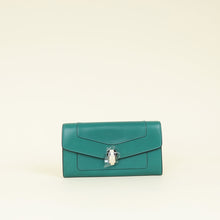Bvlgari Emerald Green Serpenti Forever Continental Large Wallet