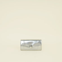 Bvlgari Metallic Silver Serpenti Forever Continental Wallet