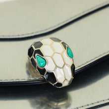 Bvlgari Metallic Silver Serpenti Forever Continental Wallet