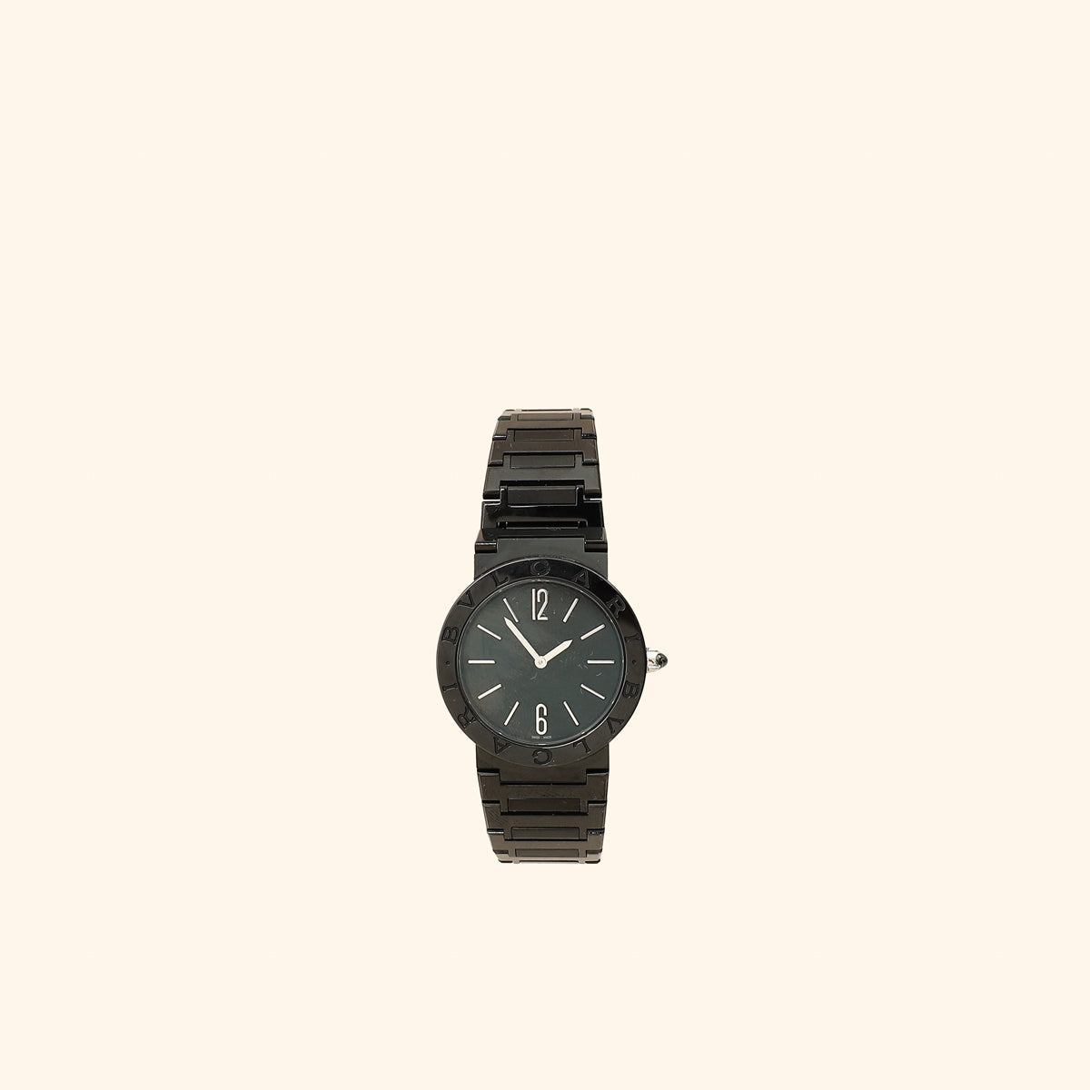 Bvlgari Black Stainless Steel Bvlgari Quartz 33mm Watch