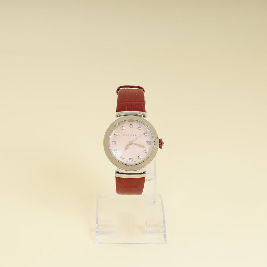 Bvlgari Stainless Steel MOP Diamond Lucea Automatic 33mm Watch