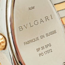 Bvlgari Stainless Steel Rose Gold Diamond Serpenti Tubogas Single Spiral Quartz 35mm Small Watch