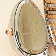 Bvlgari 18K Rose Gold ST,ST Serpenti Tubogas Pave Diamond Dial 35mm Quartz Watch