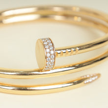 Cartier 18K Pink Gold Diamond Double Juste un Clou Bracelet 17