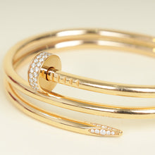Cartier 18K Pink Gold Diamond Double Juste un Clou Bracelet 17