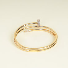 Cartier 18K Pink Gold Diamond Double Juste un Clou Bracelet 17