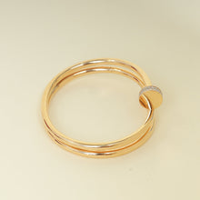 Cartier 18K Pink Gold Diamond Double Juste un Clou Bracelet 17