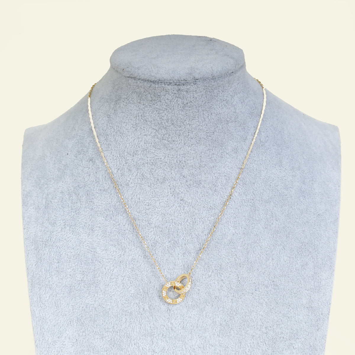 Cartier 18K Yellow Gold Diamond Love Pendant, Half-Paved Necklace