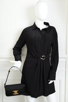 Celine Black Claude Triomphe Shoulder Bag