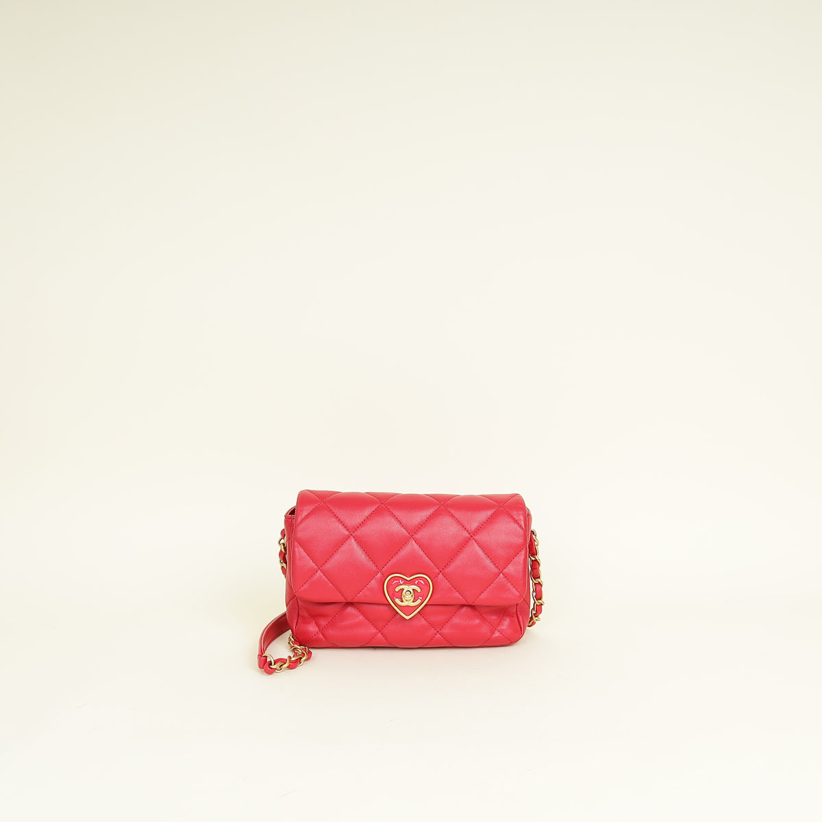 Chanel Red Coco Love Flap SHoulder Bag