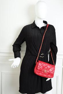 Chanel Red Coco Love Flap SHoulder Bag