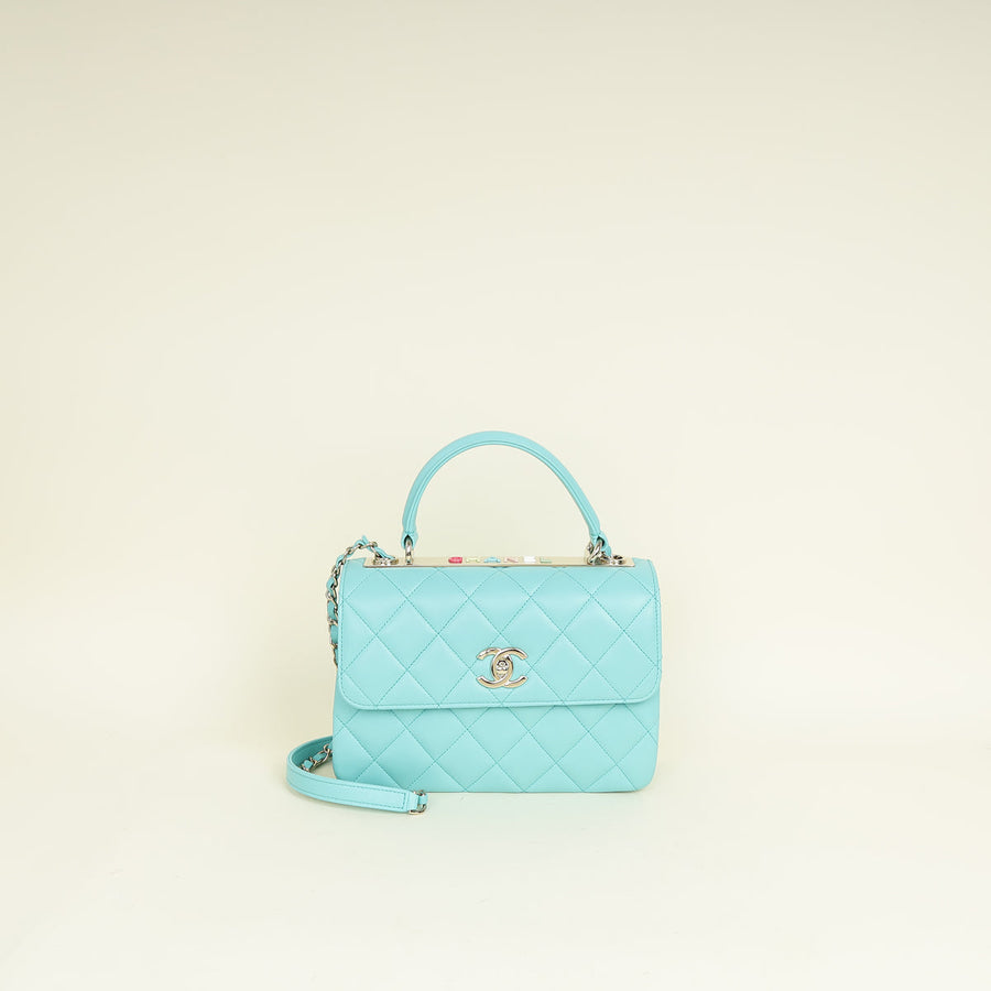Chanel Tiffany Blue Trendy Flap Shoulder Bag