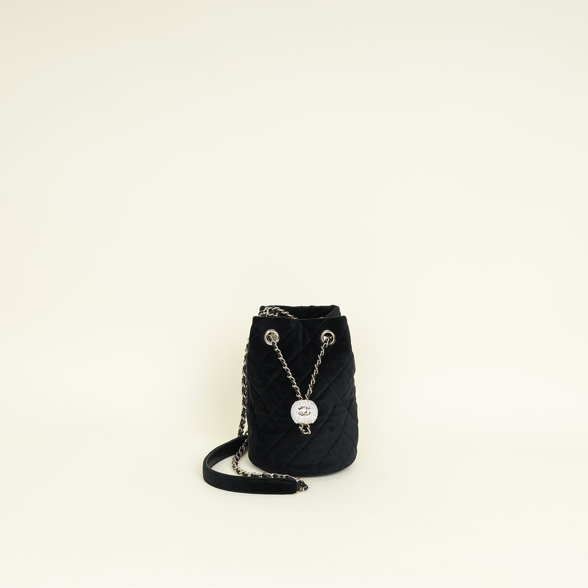 Chanel Black Pearl Crush Bucket Chain Bag