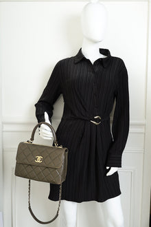 Chanel Olive CC Trendy Top Handle Bag