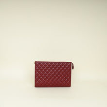 Chanel Burgundy CC Quilted Zip Pouch