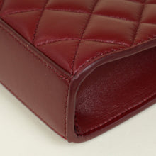 Chanel Burgundy CC Quilted Zip Pouch