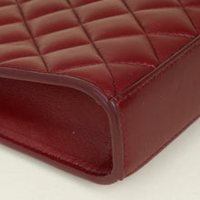 Chanel Burgundy CC Quilted Zip Pouch