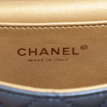 Chanel Metallic Blue Chic Pearls Flap Bag