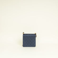 Chanel Metallic Blue Chic Pearls Flap Bag