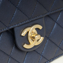 Chanel Metallic Blue Chic Pearls Flap Bag