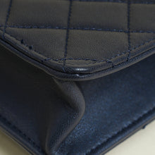 Chanel Metallic Blue Chic Pearls Flap Bag