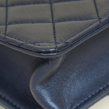 Chanel Metallic Blue Chic Pearls Flap Bag