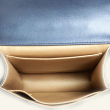 Chanel Metallic Blue Chic Pearls Flap Bag