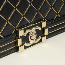 Chanel Black Chain Quilted Le Boy Medium Shoulder Bag