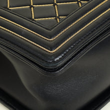 Chanel Black Chain Quilted Le Boy Medium Shoulder Bag