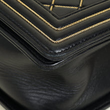 Chanel Black Chain Quilted Le Boy Medium Shoulder Bag