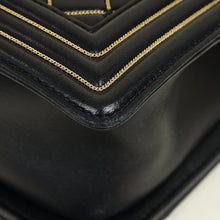 Chanel Black Chain Quilted Le Boy Medium Shoulder Bag