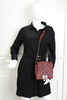 Chanel Burgundy Square Le Boy Shoulder Bag