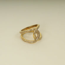 Chanel Gold Tone CC Coco Mark Ring 52