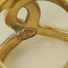Chanel Gold Tone CC Coco Mark Ring 52