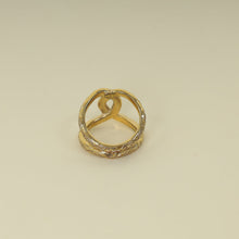 Chanel Gold Tone CC Coco Mark Ring 52