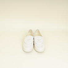 Chanel Cream CC Pocket Quilted Moccasin Loafer 37