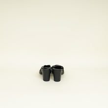 Chanel Black CC Metal Cap Toe Slingback 37.5