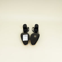 Chanel Black CC Metal Cap Toe Slingback 37.5