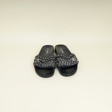 Chanel Navy Mule Pool Slide Sandals 39