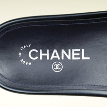 Chanel Navy Mule Pool Slide Sandals 39