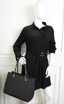 Chanel Black Grand Shopping Tote (GST) Medium Bag