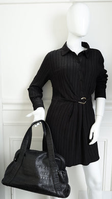 Chanel Black Rue Cambon Embossed Unlimited Bowling Bag