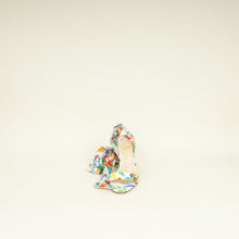Christian Louboutin White Multicolor Crosse Du Desert 100 Ankle Tie Sandals 39
