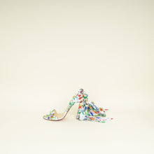 Christian Louboutin White Multicolor Crosse Du Desert 100 Ankle Tie Sandals 39