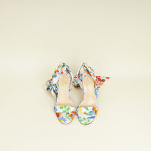 Christian Louboutin White Multicolor Crosse Du Desert 100 Ankle Tie Sandals 39